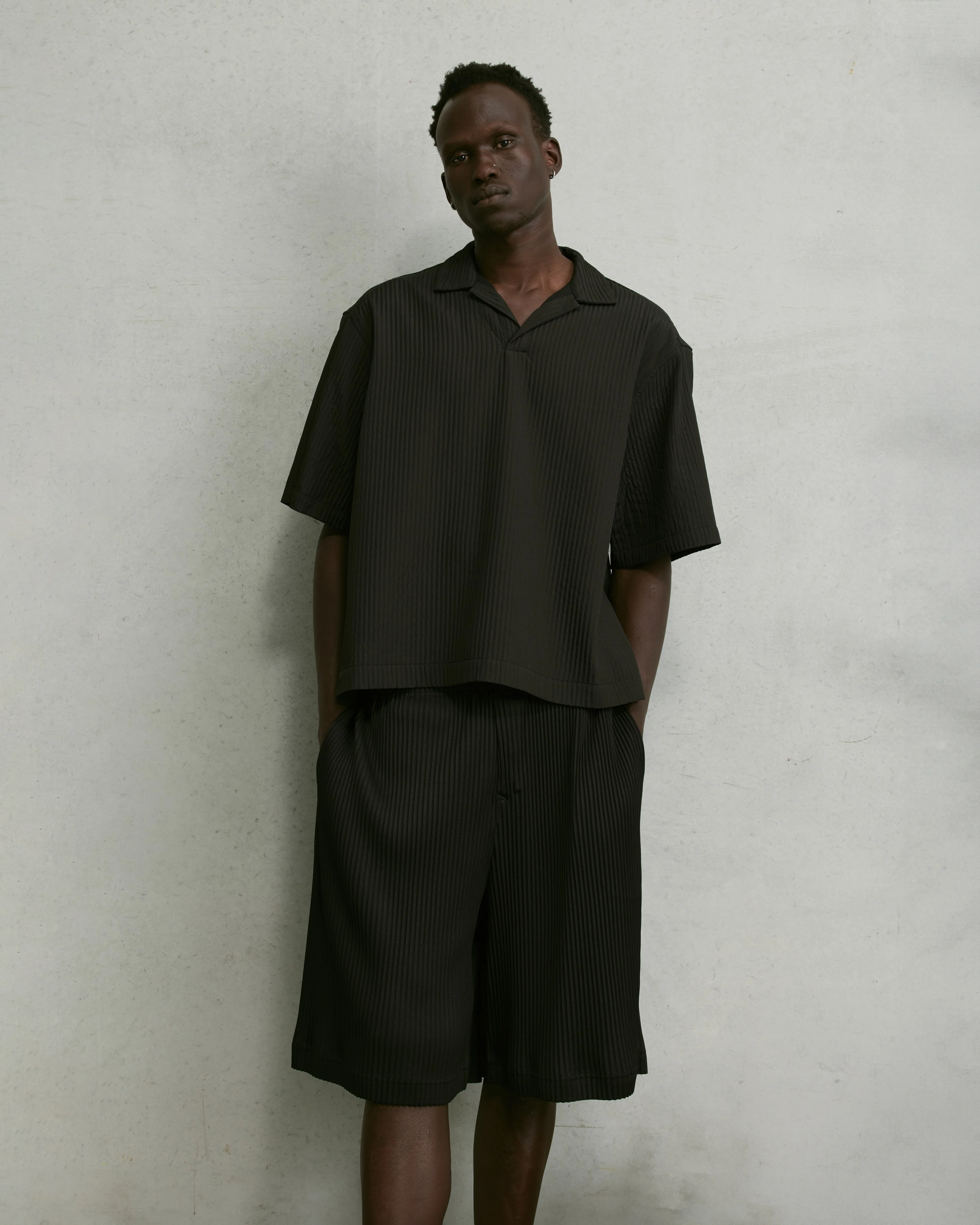Nothing Boxy Pintuck Polo | Tar - Image 3