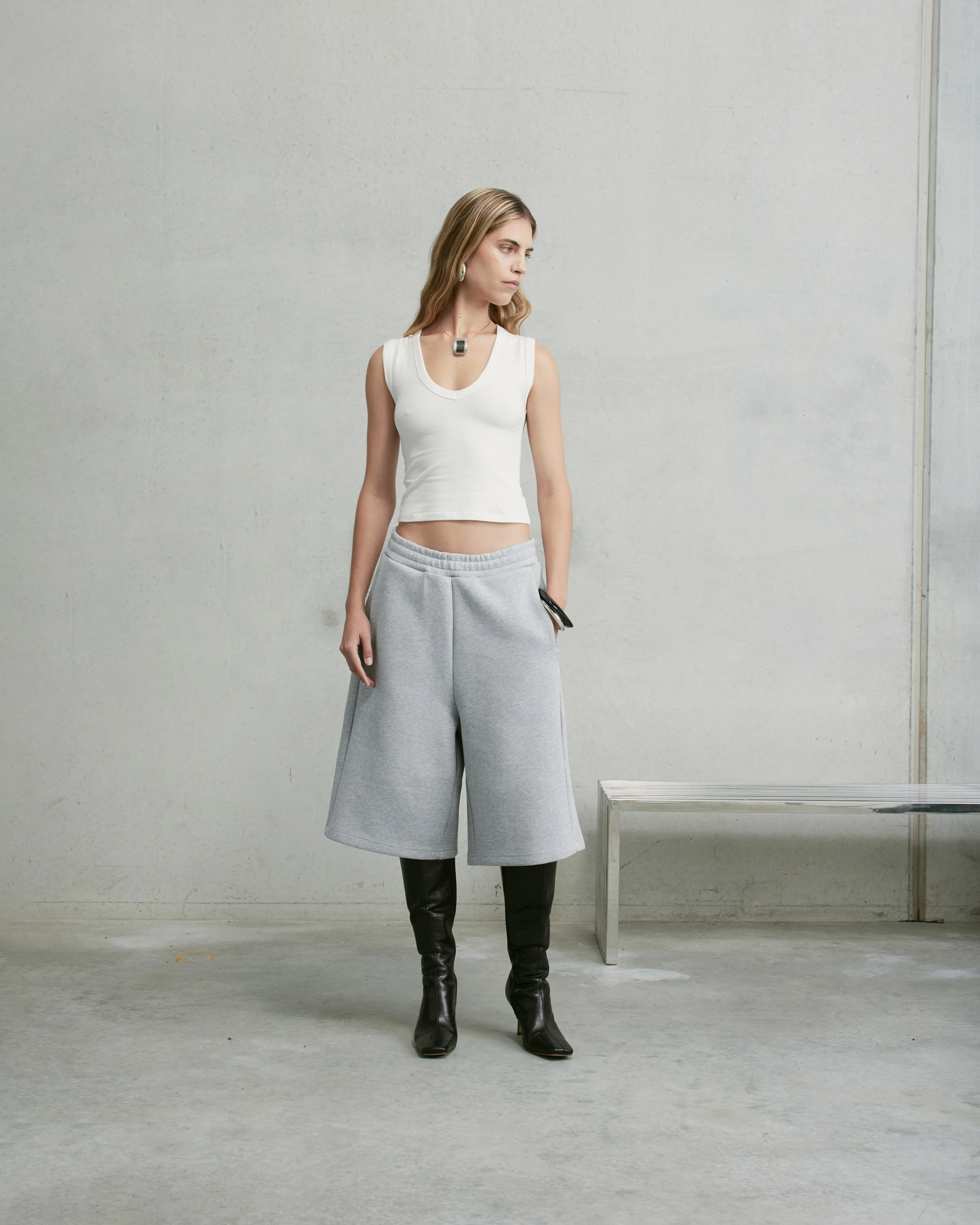 Nothing Heavyweight Jumbo Shorts | Asphalt Marle - Image 4