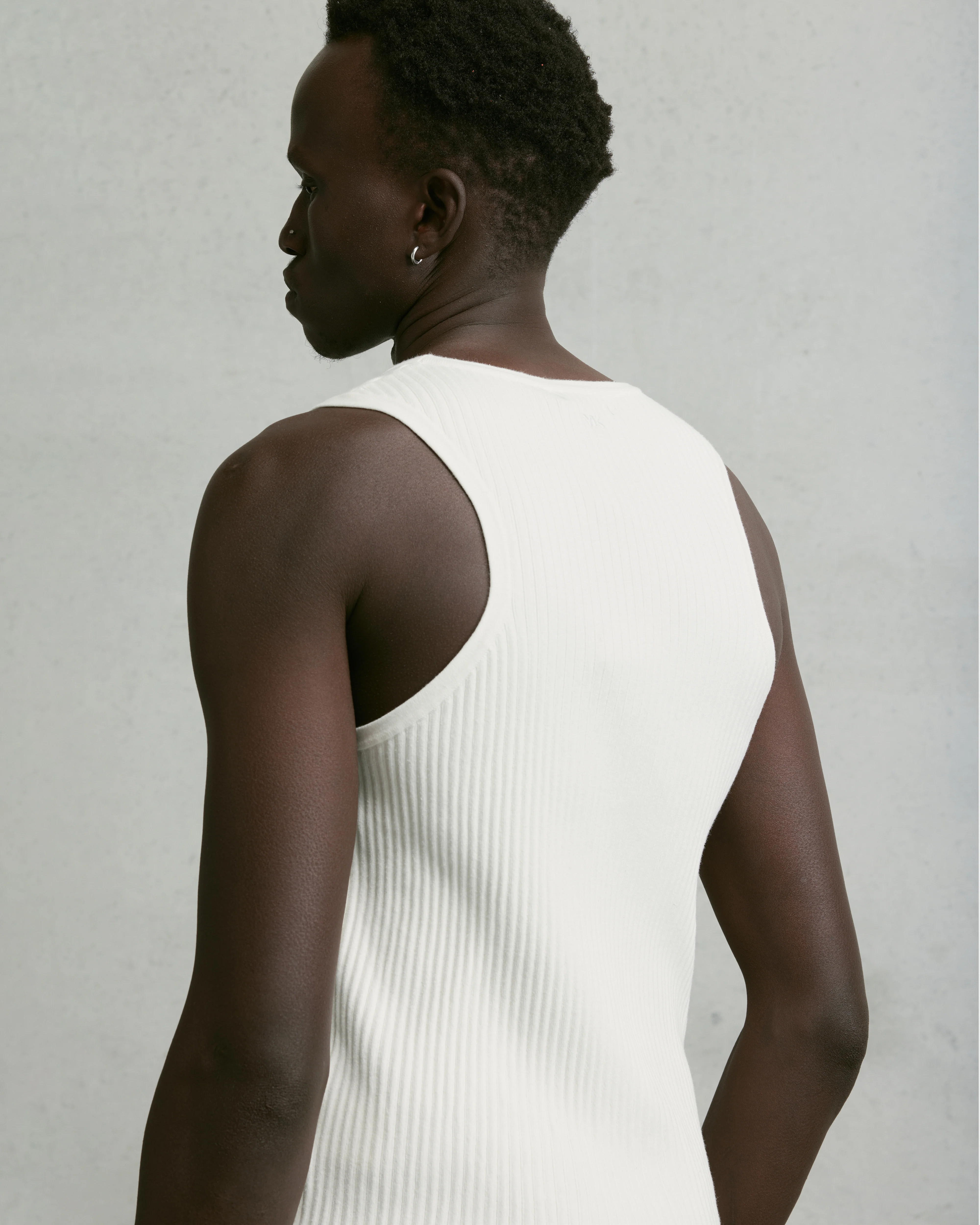 Nothing Knit Rib Tank | Cloud White - Image 4