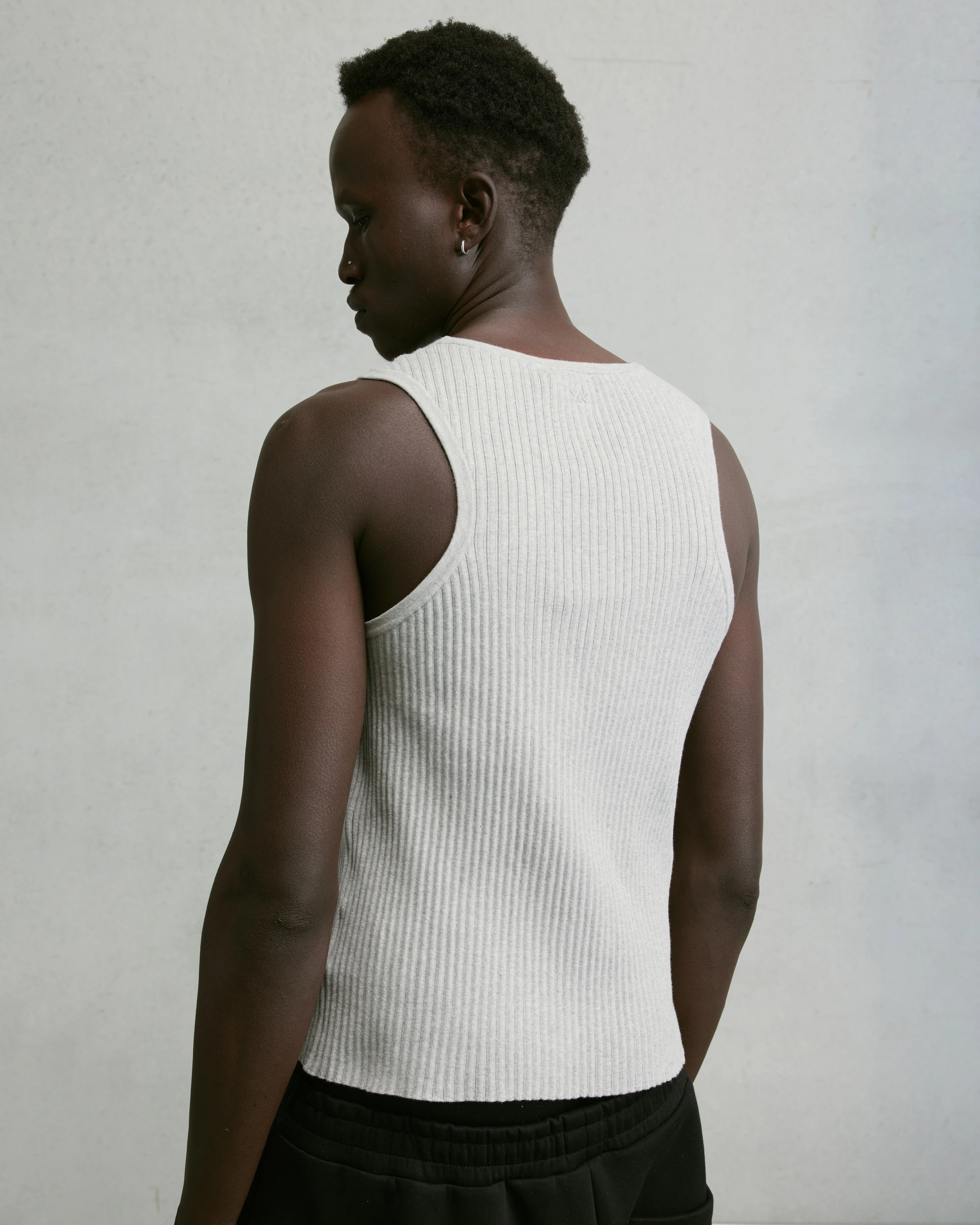 Nothing Knit Rib Tank | GREY MARLE - Image 4