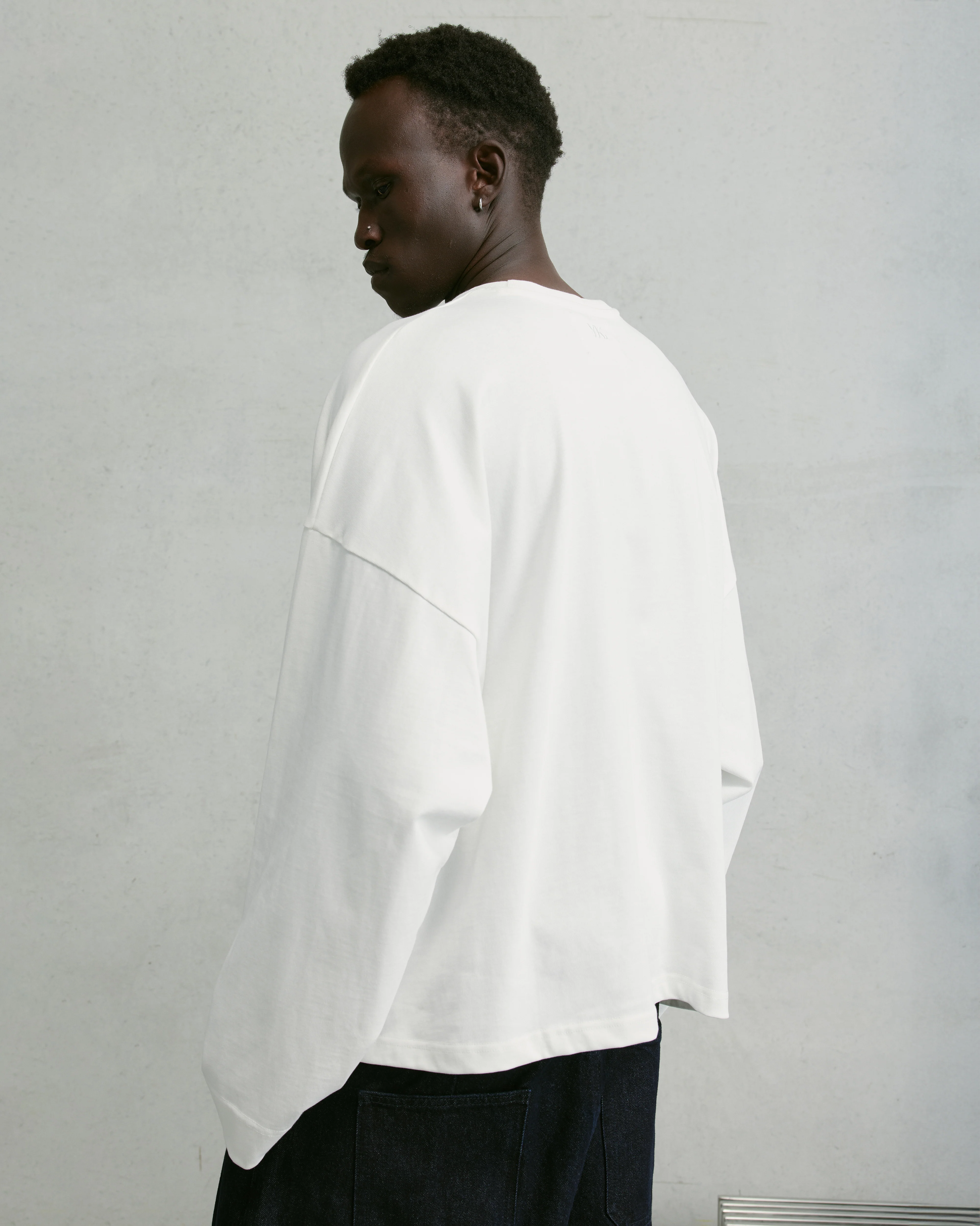 Nothing Longsleeve Tee | Cloud White - Image 3