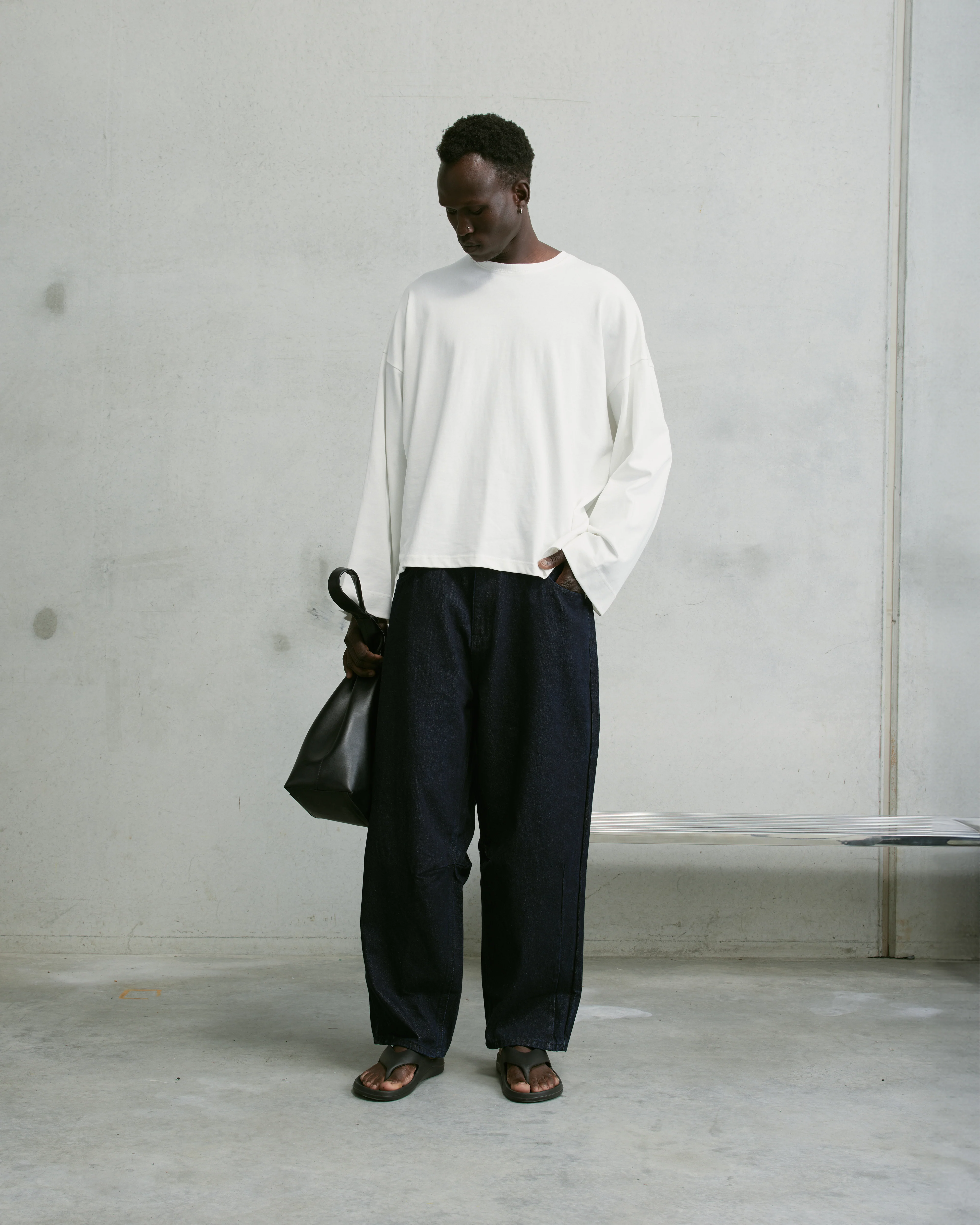 Nothing Longsleeve Tee | Cloud White - Image 4