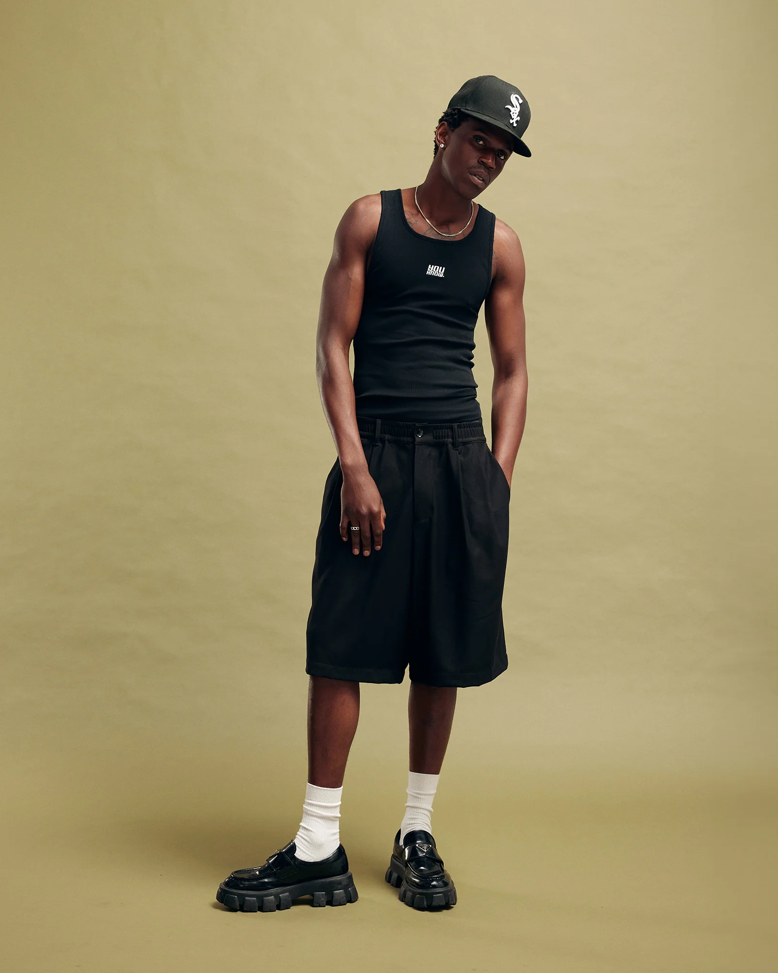 Nothing Pleated Shorts | Tar - Image 4