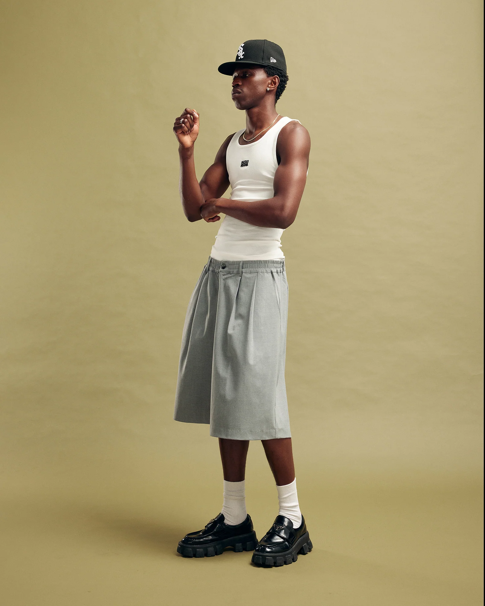Nothing Pleated Shorts | Slate - Image 3