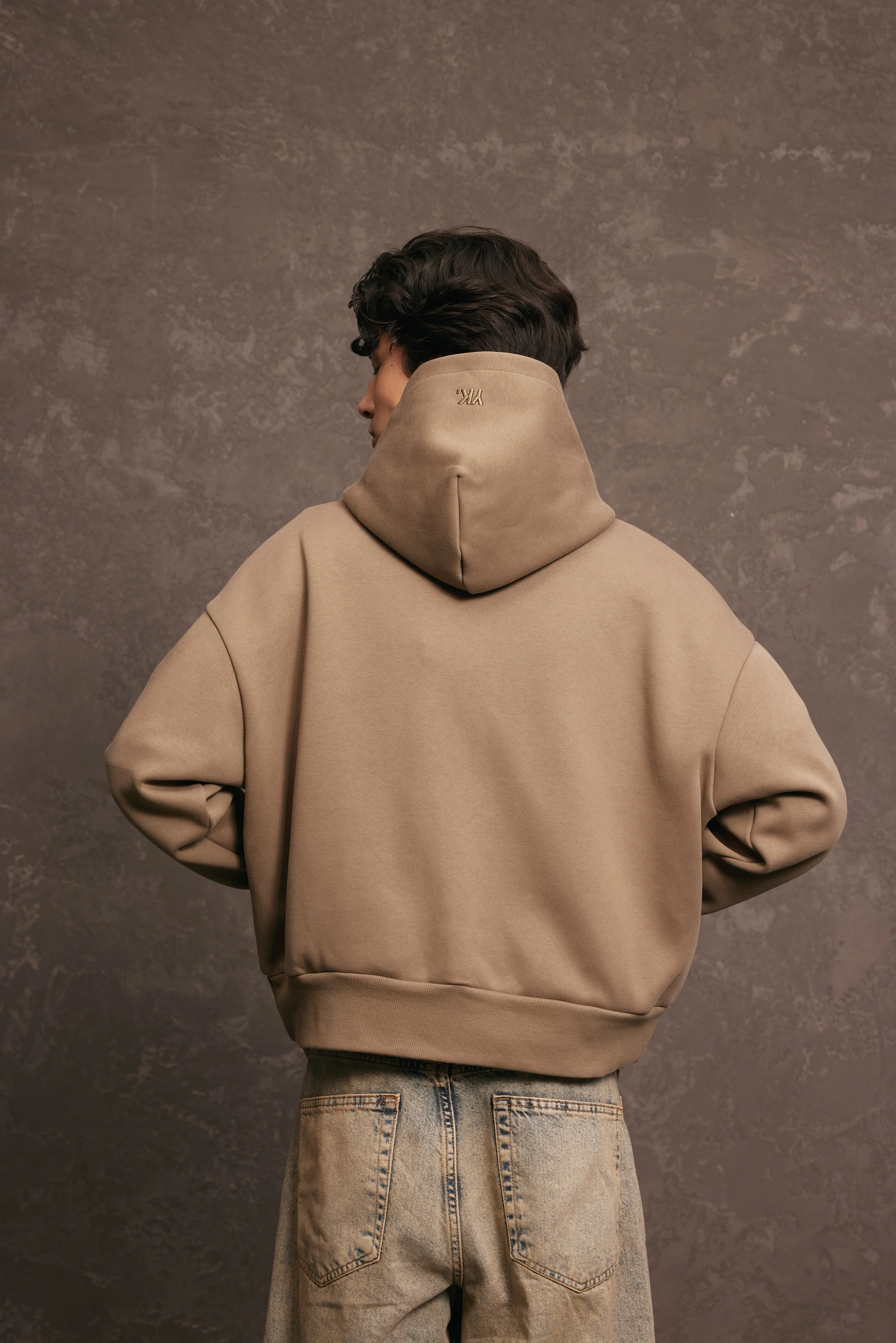 Nothing Zip Up Hoodie | Taupe - Image 4
