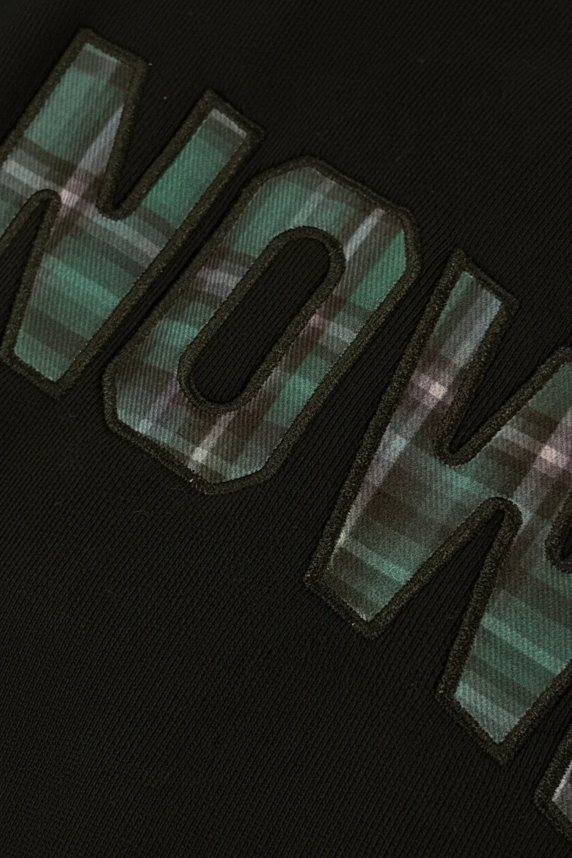 Offset Zip Up Hoodie | Black/Tartan - Image 5