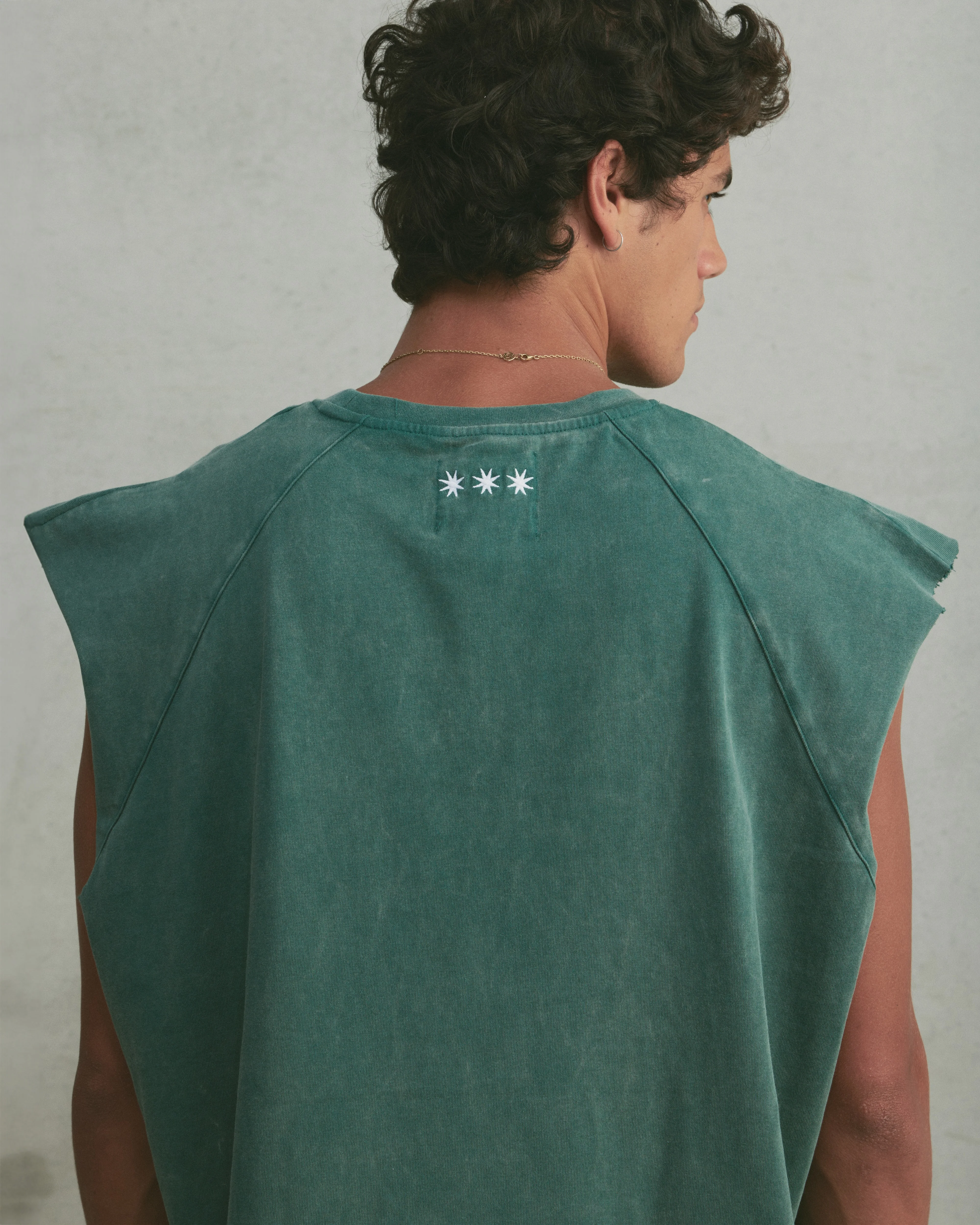 Oversized Raglan Tank | Washed Green - Image 4