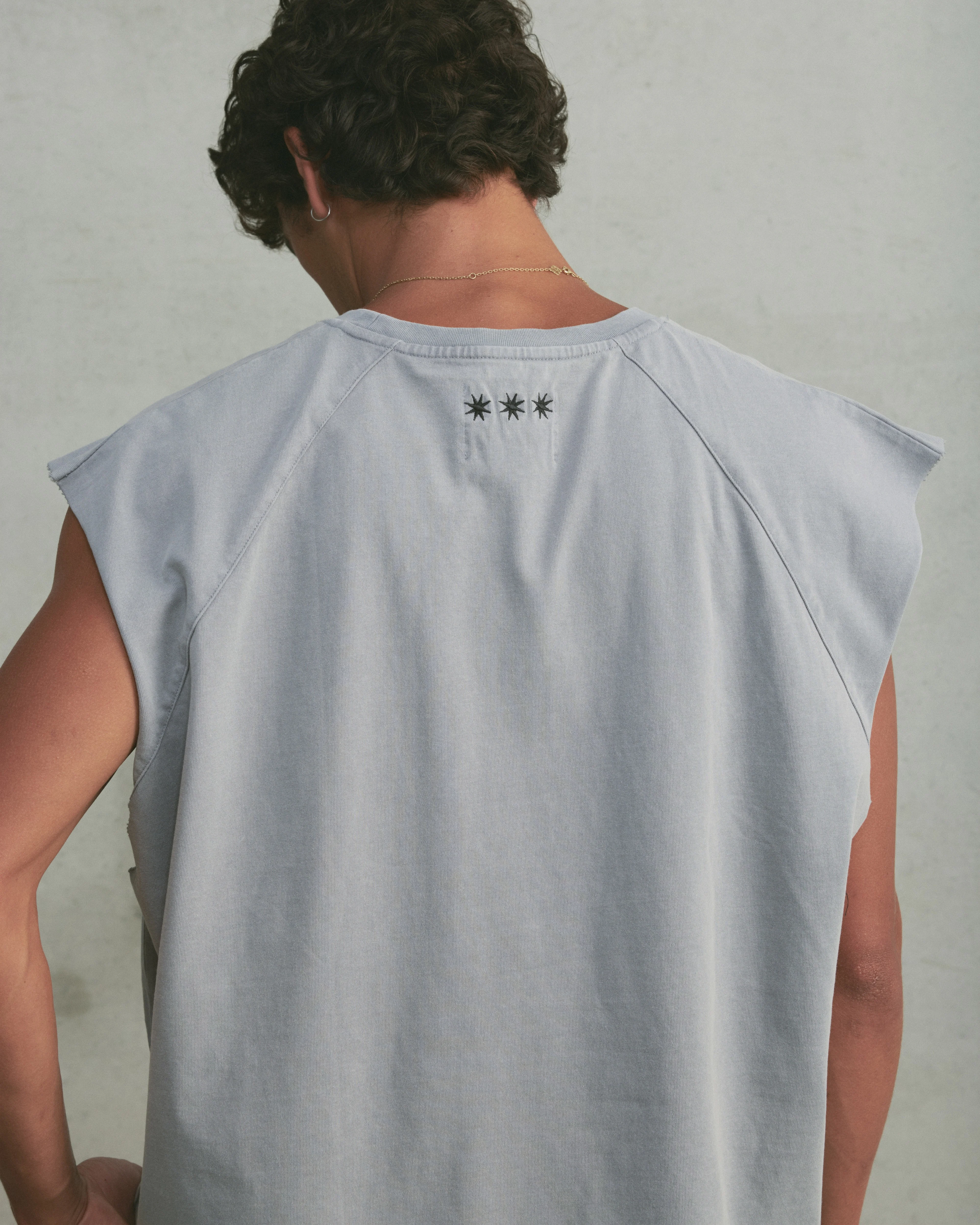 Oversized Raglan Tank | Washed Grey - Image 3