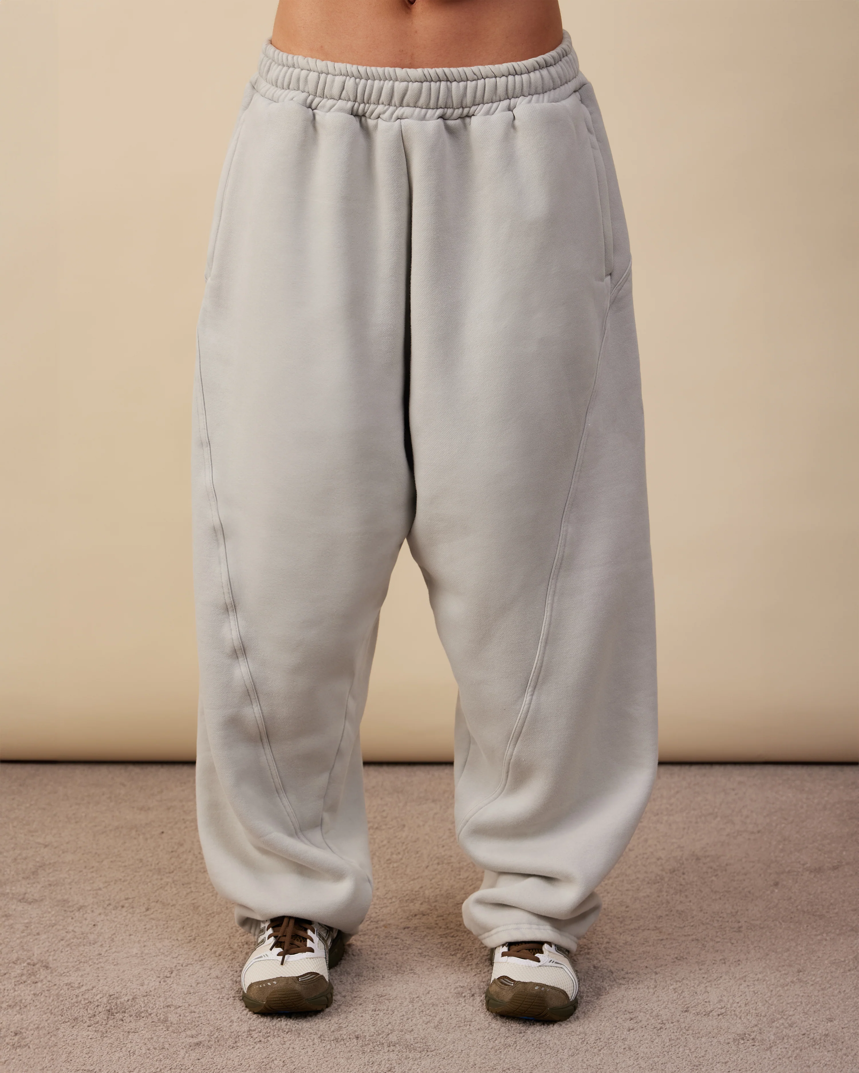 Panelled Trackpants | Light Grey - Image 5