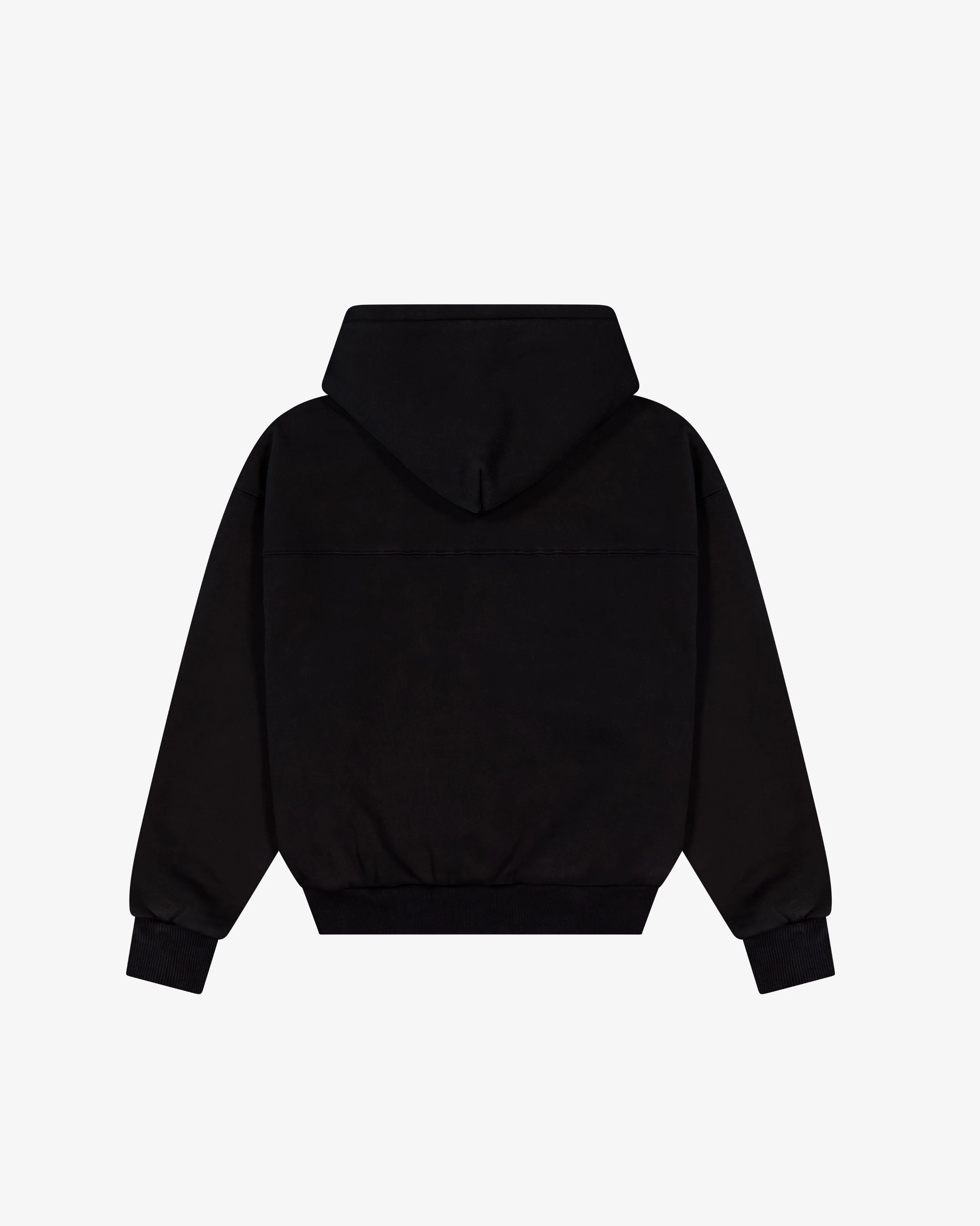 Panelled Zip Up Hoodie | Black - Image 3