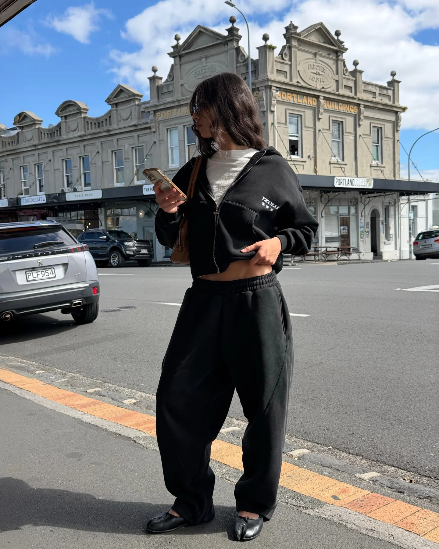 Panelled Trackpants | Black - Image 3
