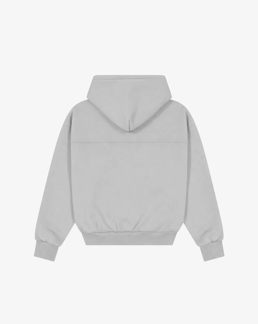 Panelled Zip Up Hoodie | Light Grey - Image 5