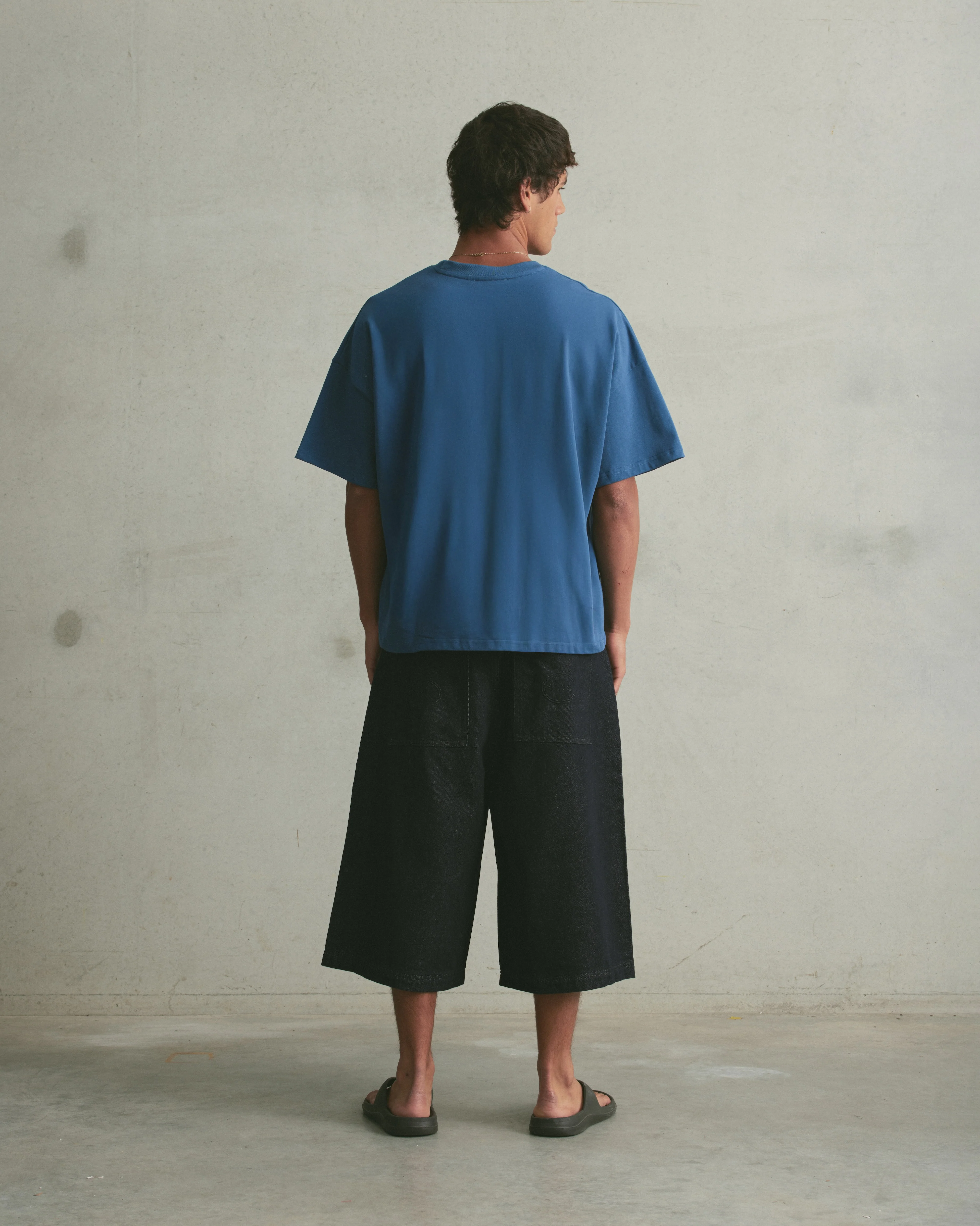 Puff Print Box Tee | Ocean Blue - Image 3