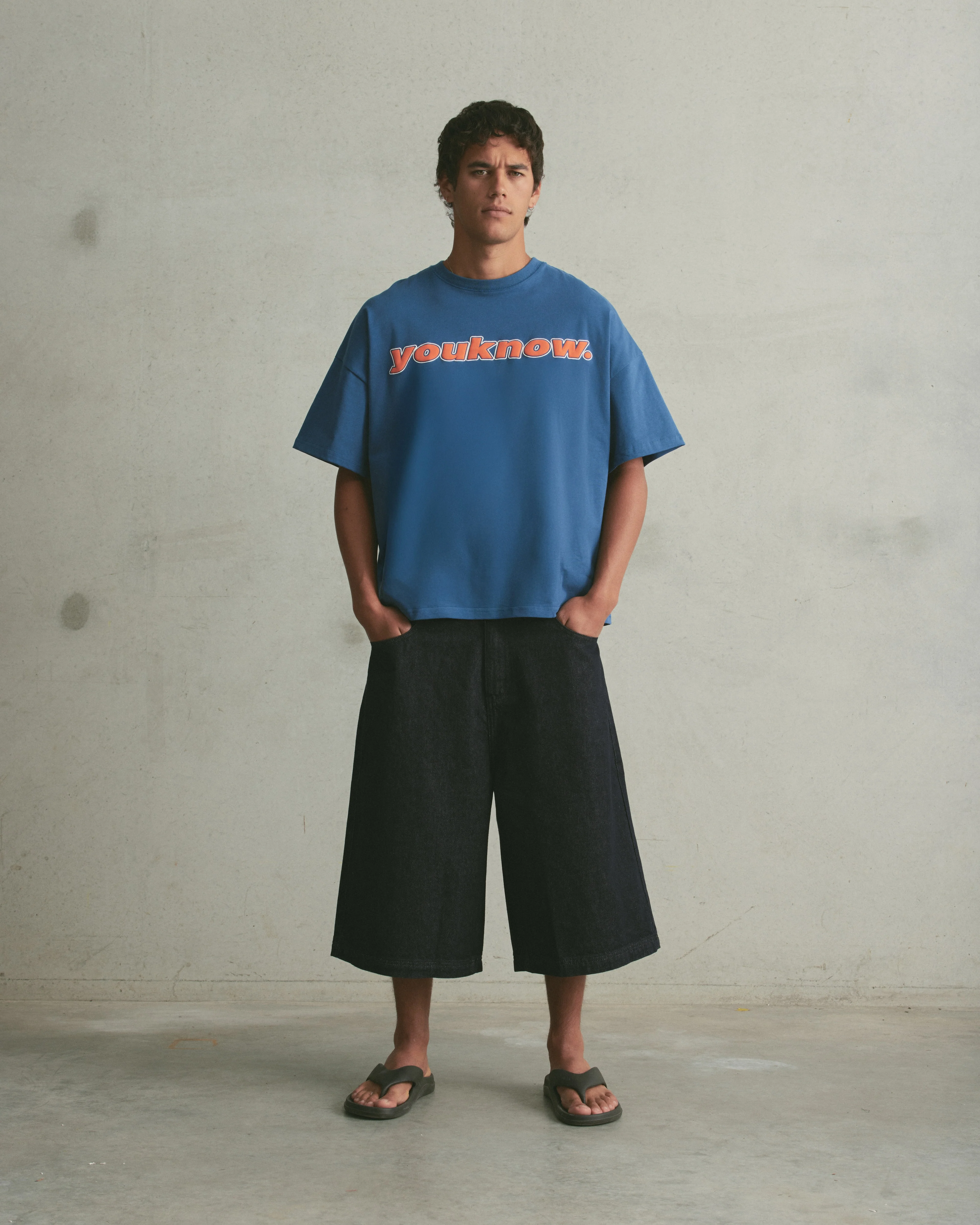 Puff Print Box Tee | Ocean Blue - Image 5