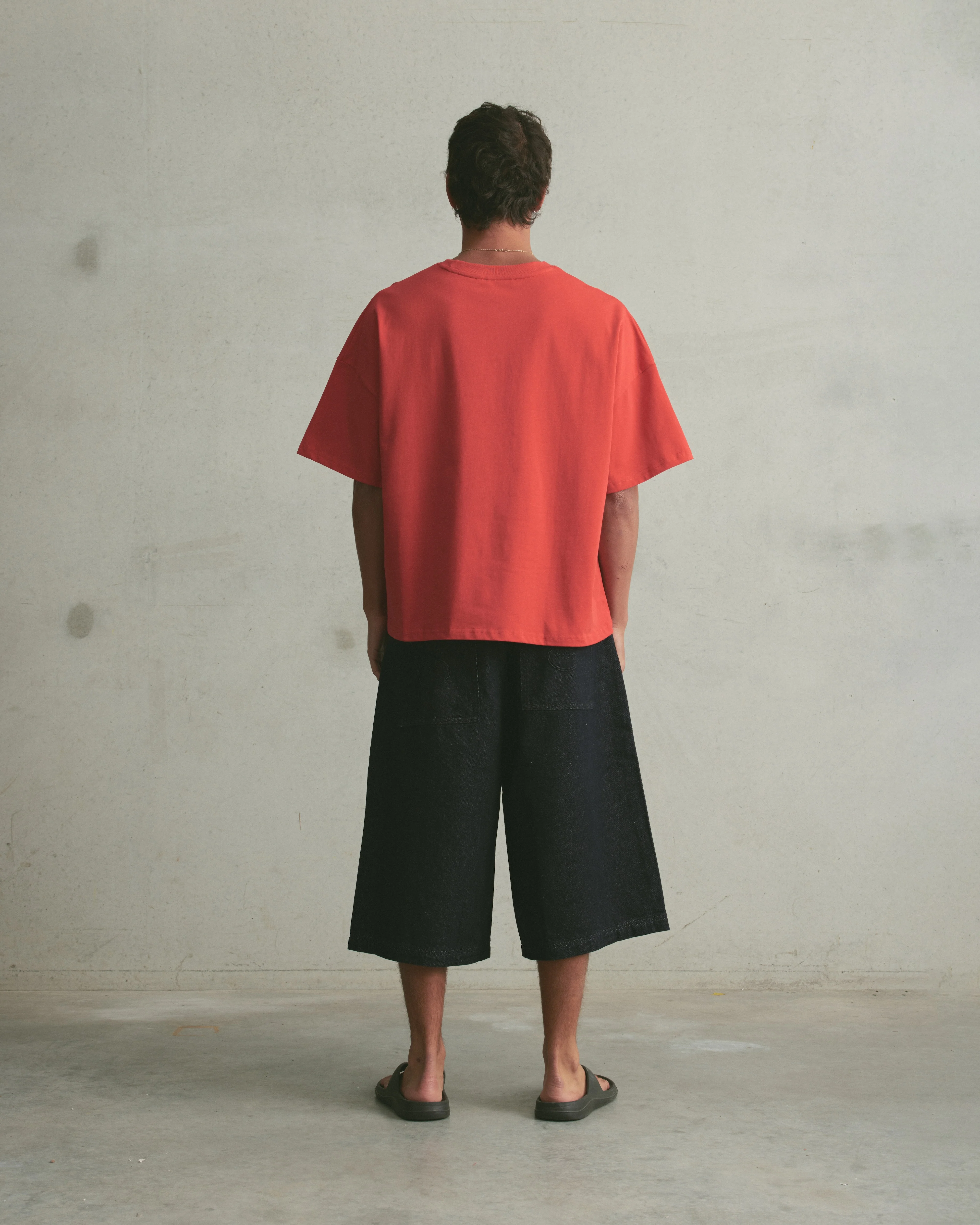 Puff Print Box Tee | Red - Image 3