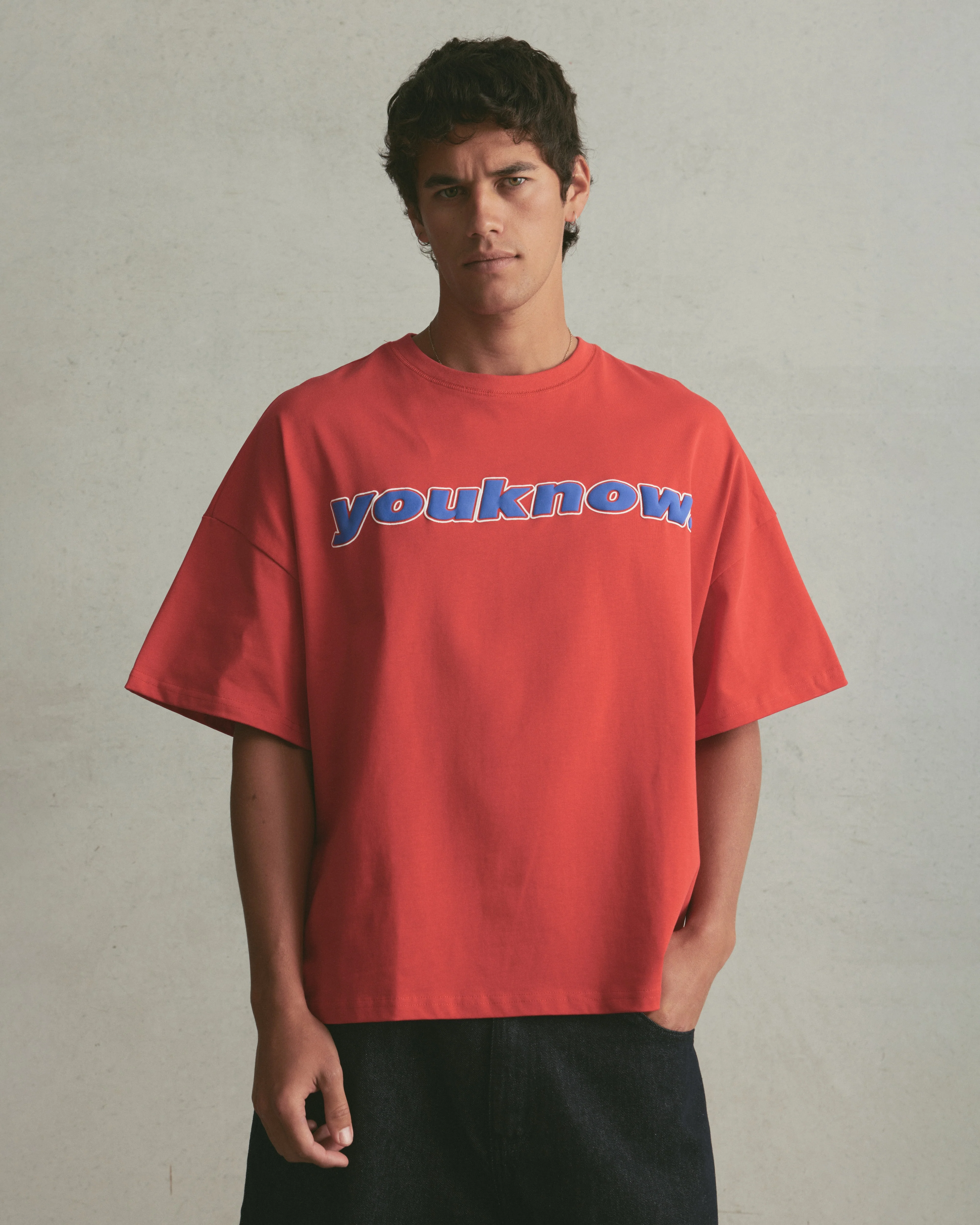 Puff Print Box Tee | Red - Image 4