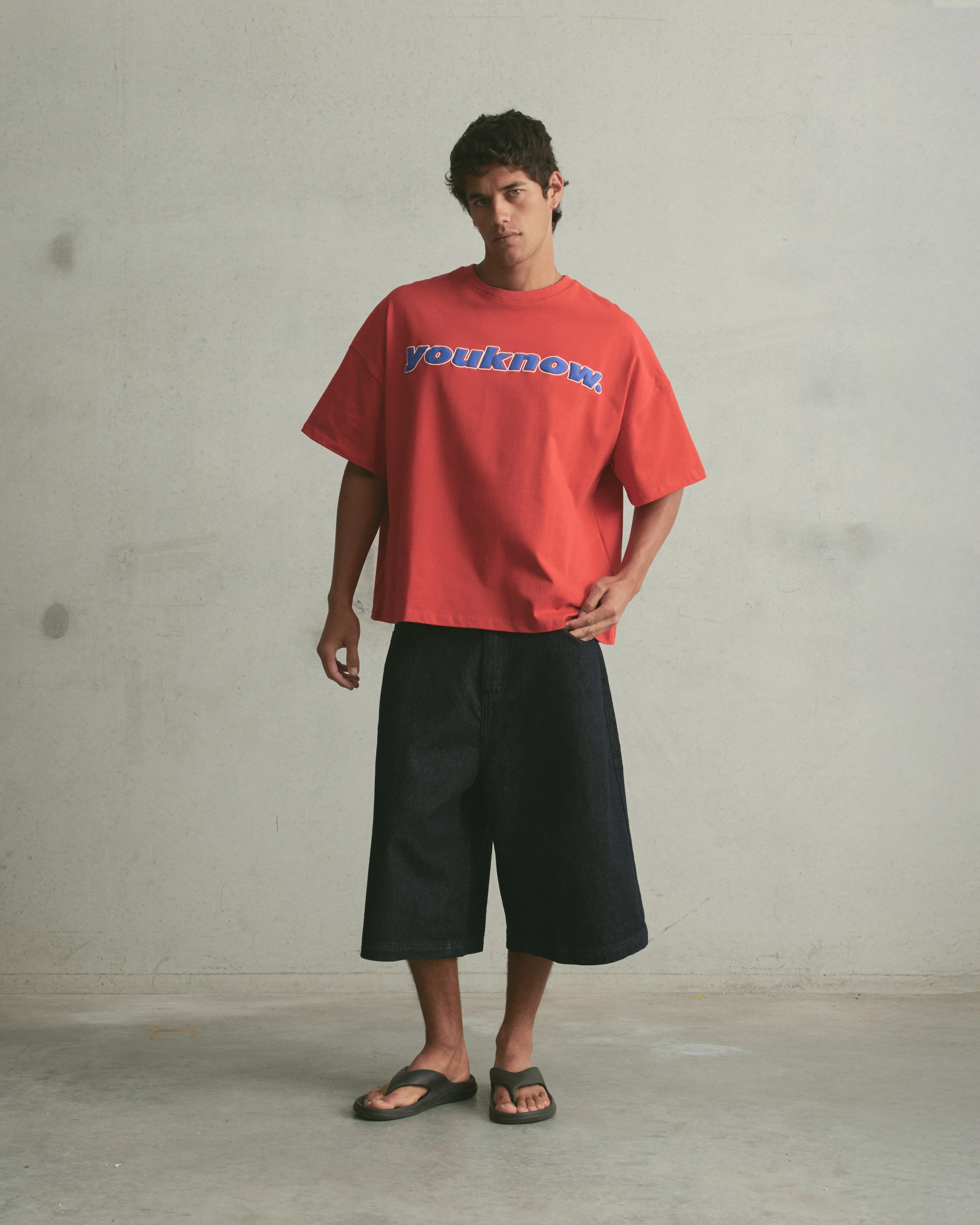 Puff Print Box Tee | Red - Image 5