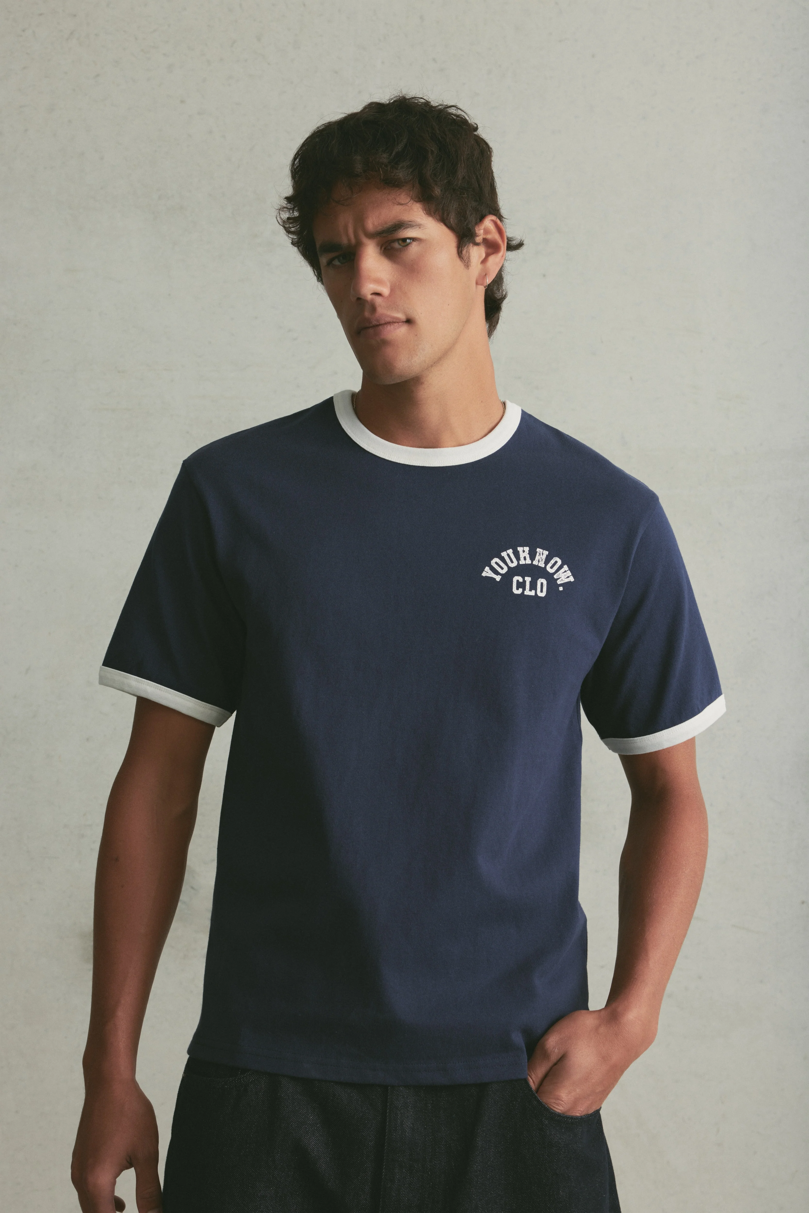 Shrunken Ringer Tee | Navy - Image 4