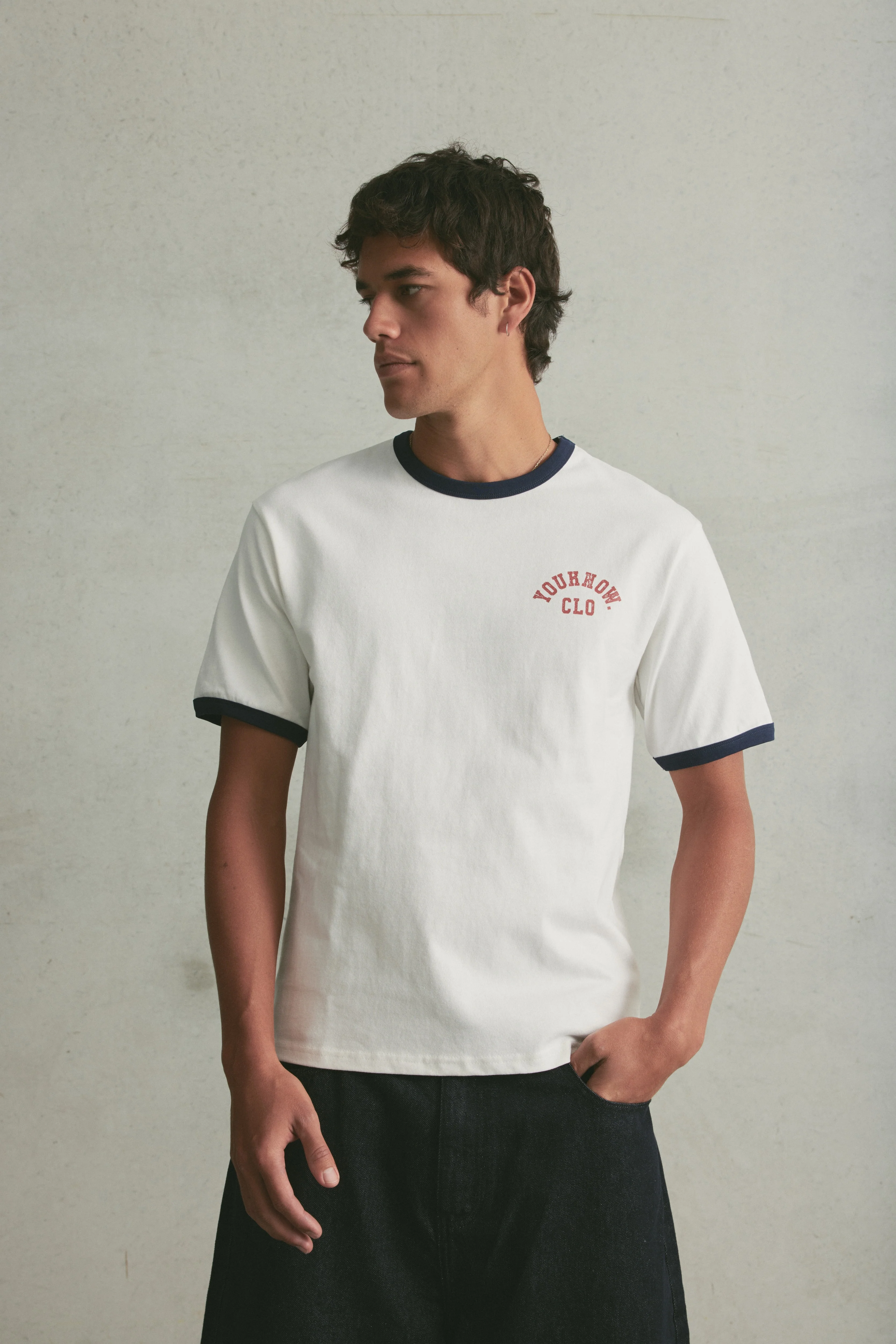 Shrunken Ringer Tee | White - Image 4