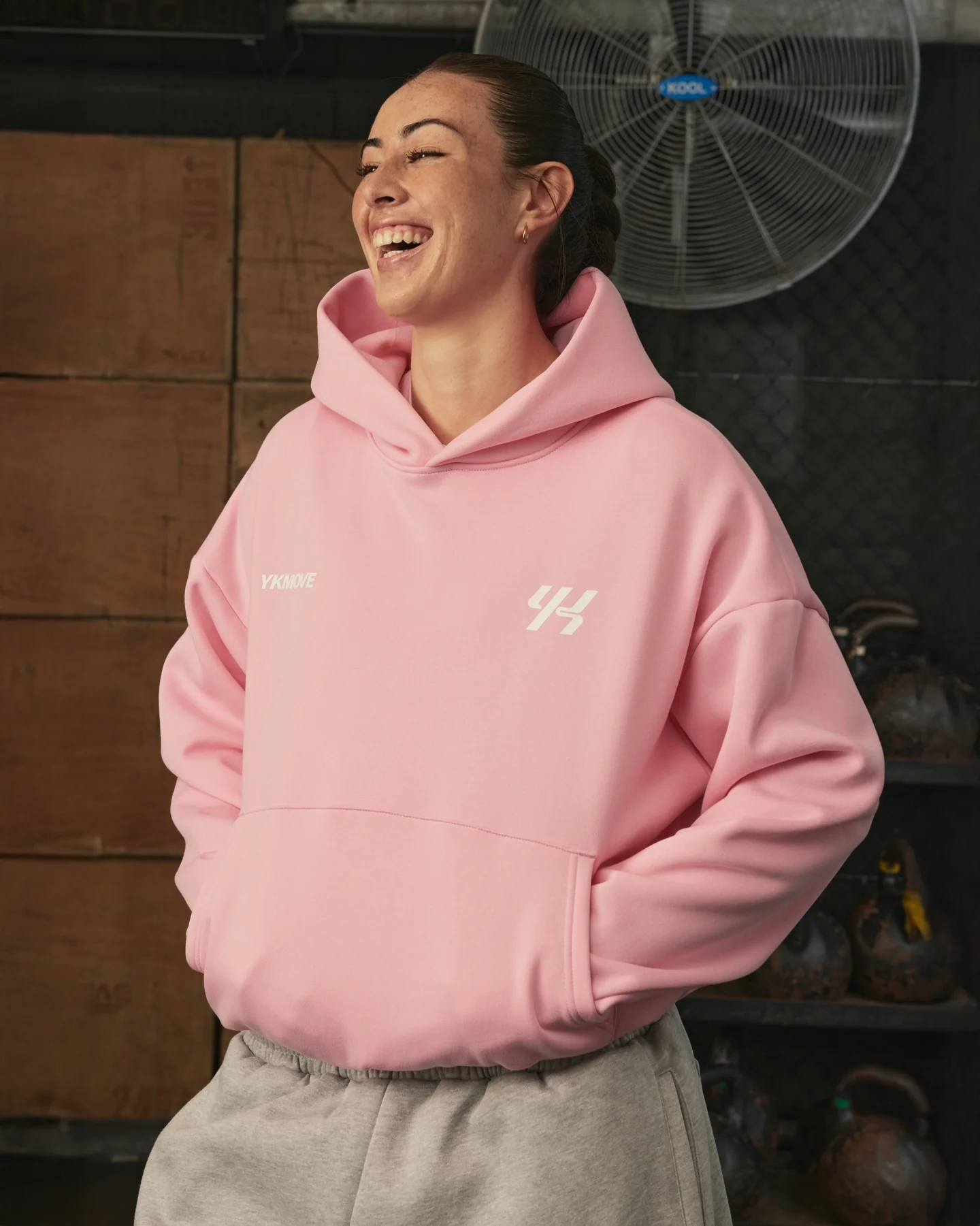 YK Move Stacking Days Hoodie | Pink - Image 4