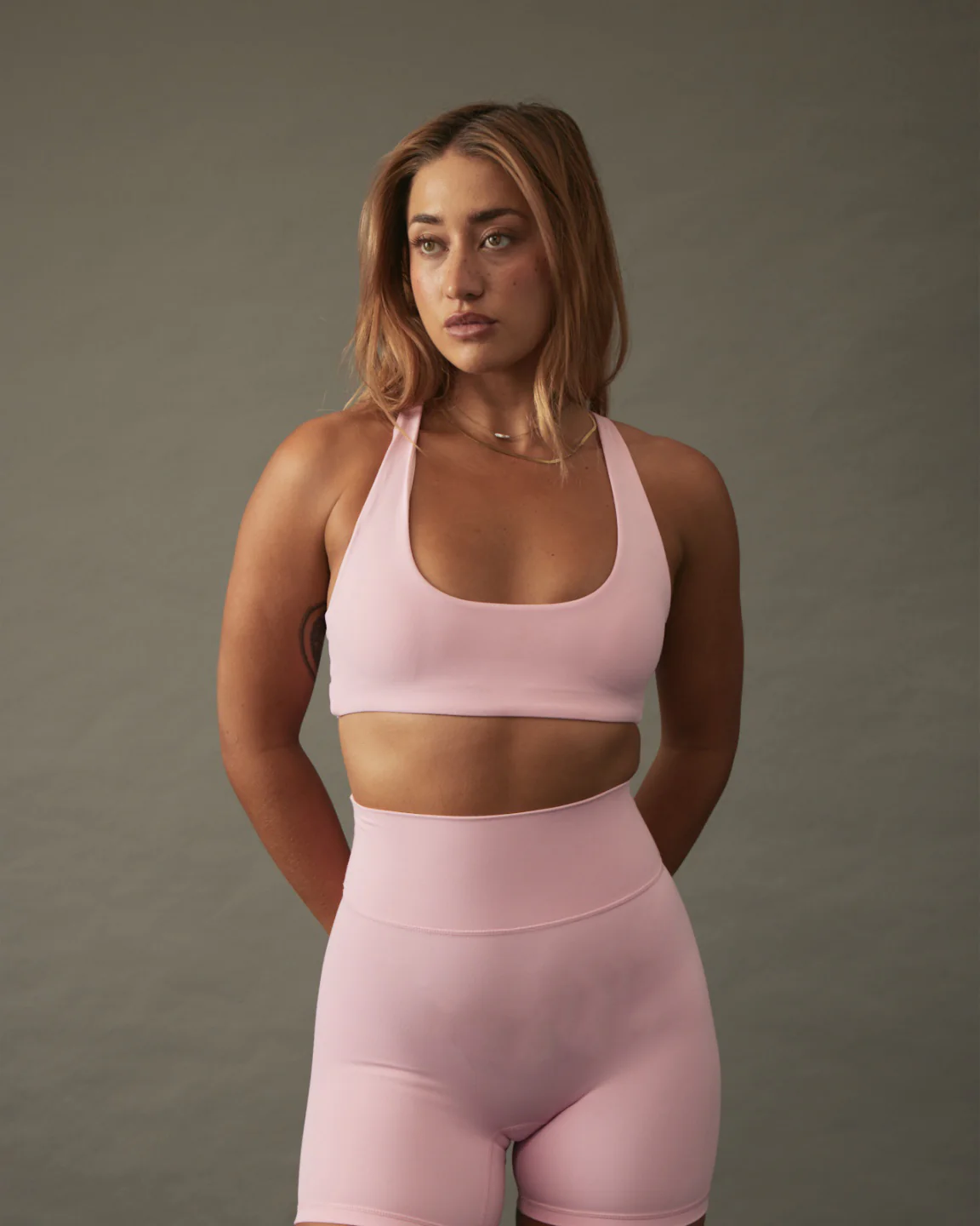 YK Move Cloud Cross Back Bra | Blush - Image 2