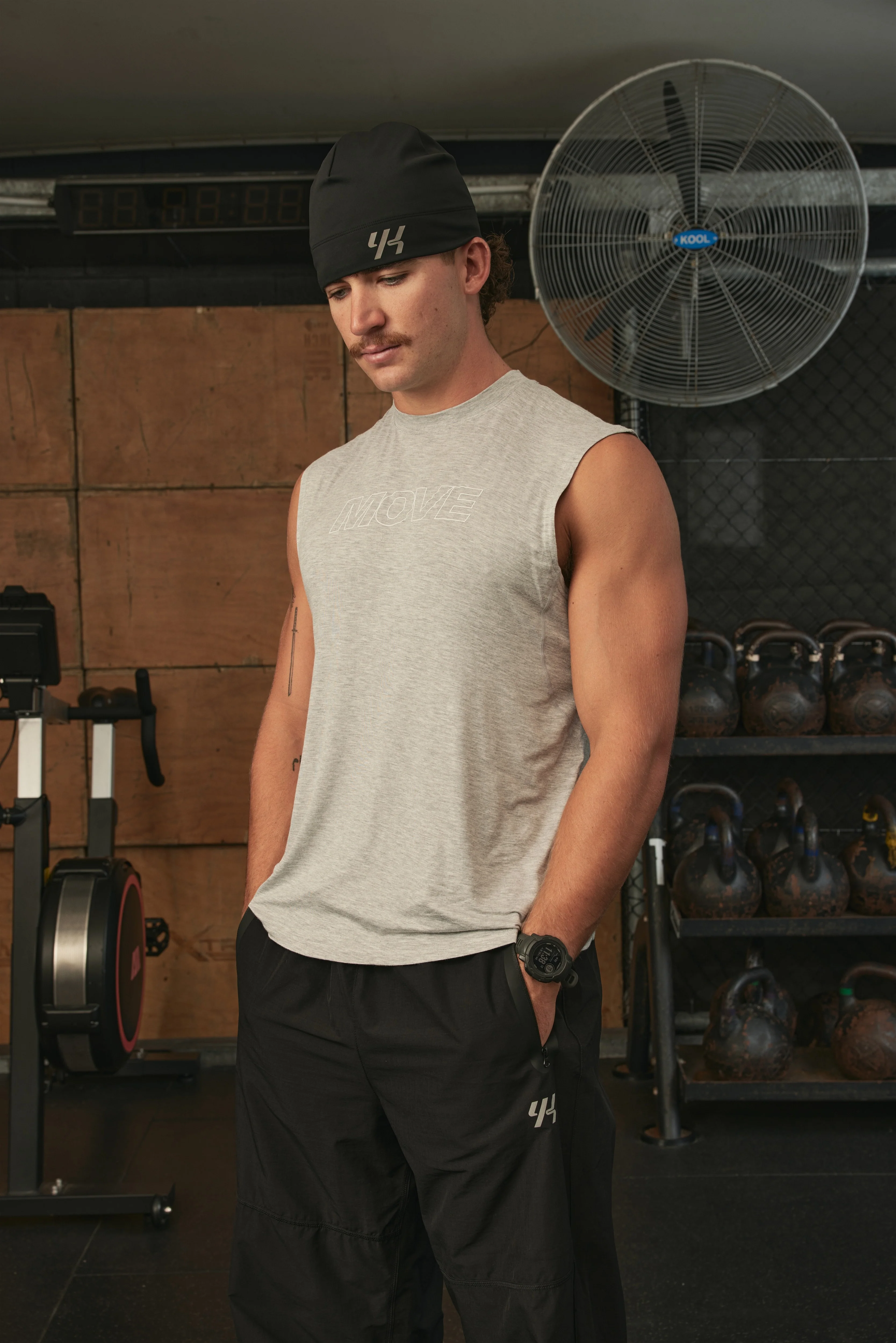 YK Move Flow Tank | GREY MARLE - Image 4