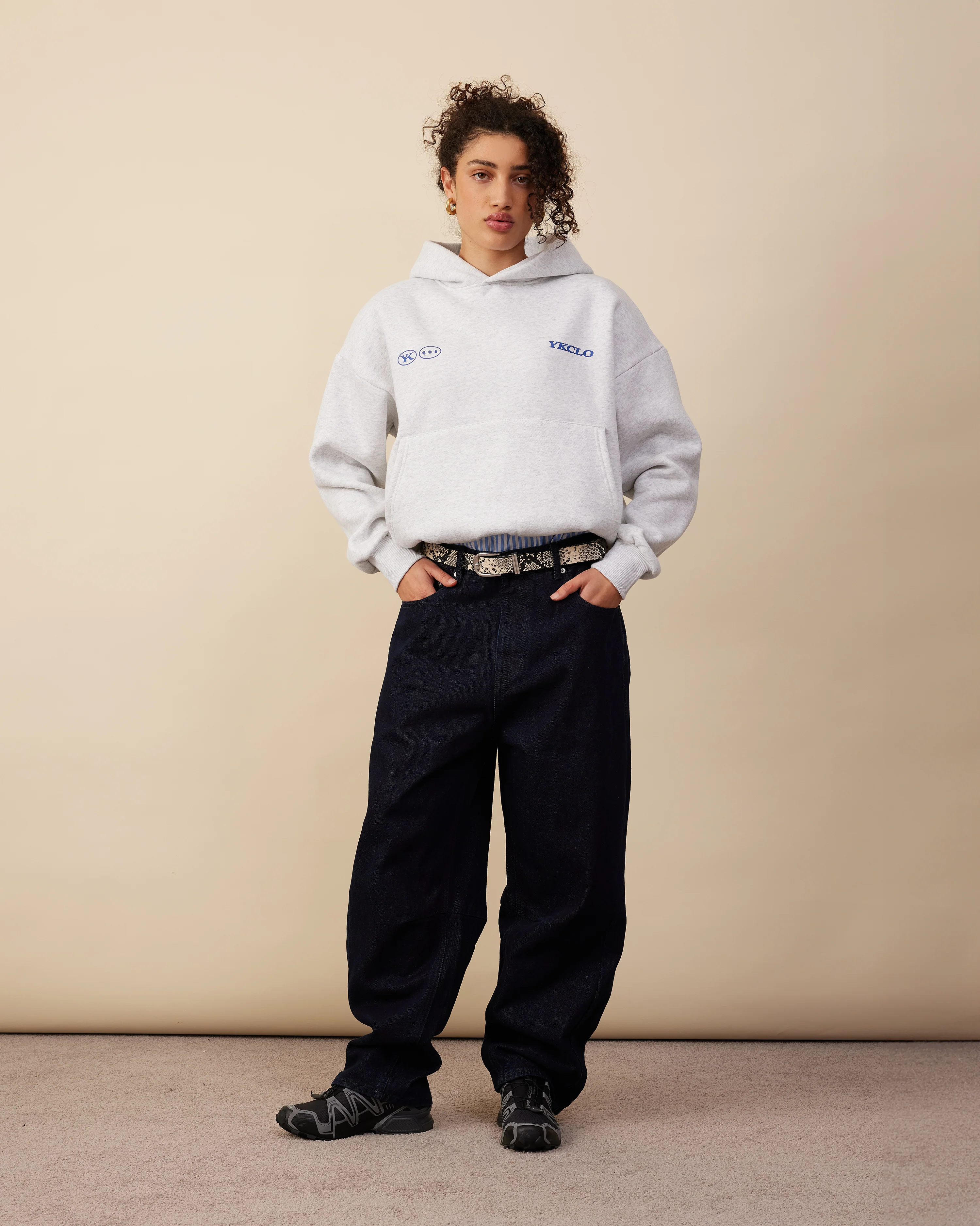 YKClo Hoodie | White Marle - Image 5